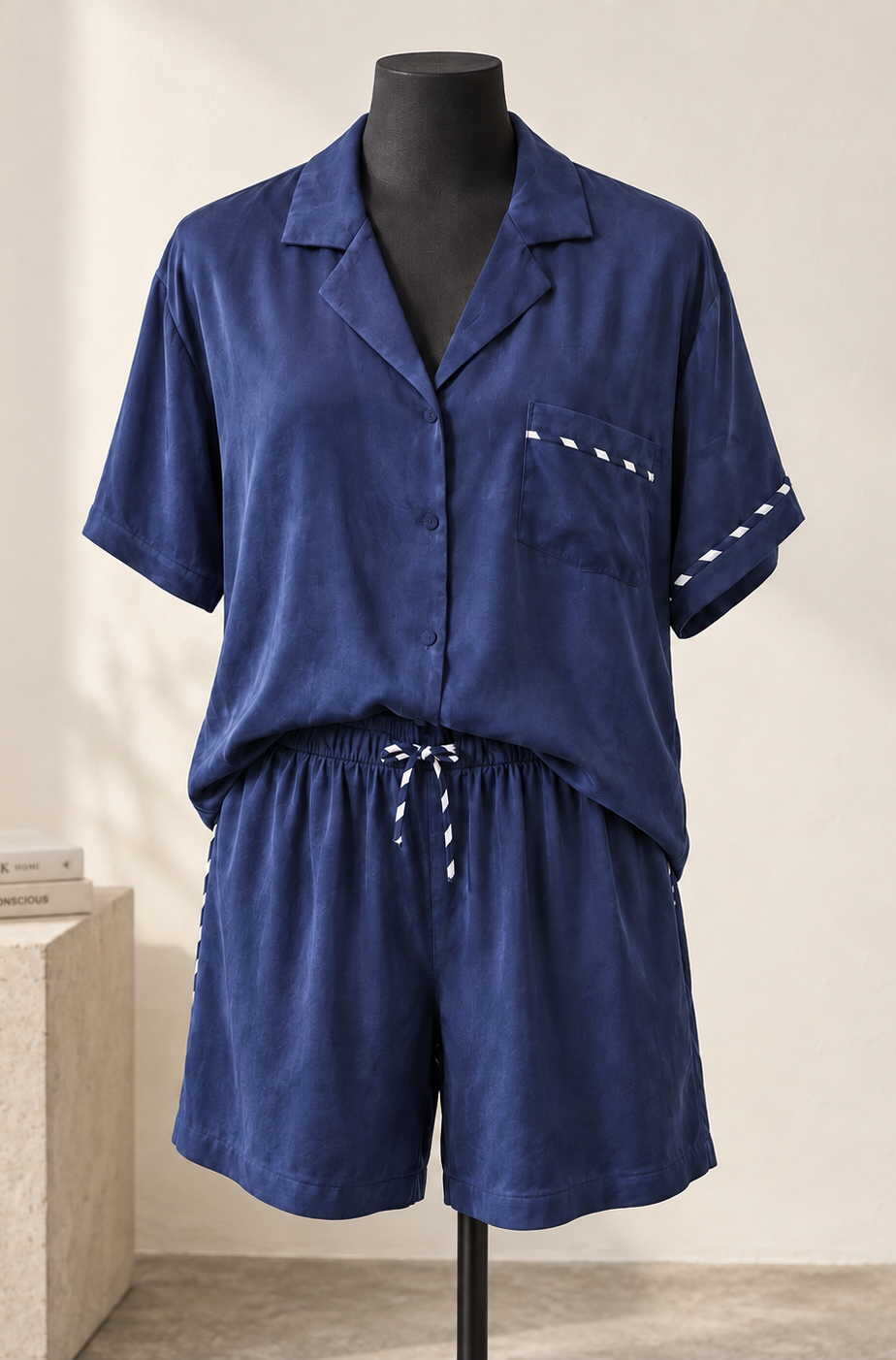 Şortlu Cupro Pijama Takımı