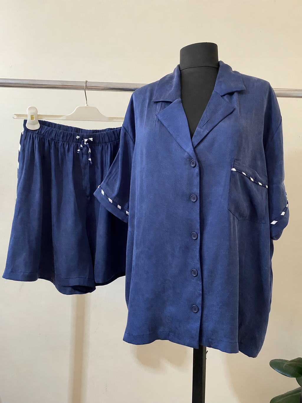 Şortlu Cupro Pijama Takımı