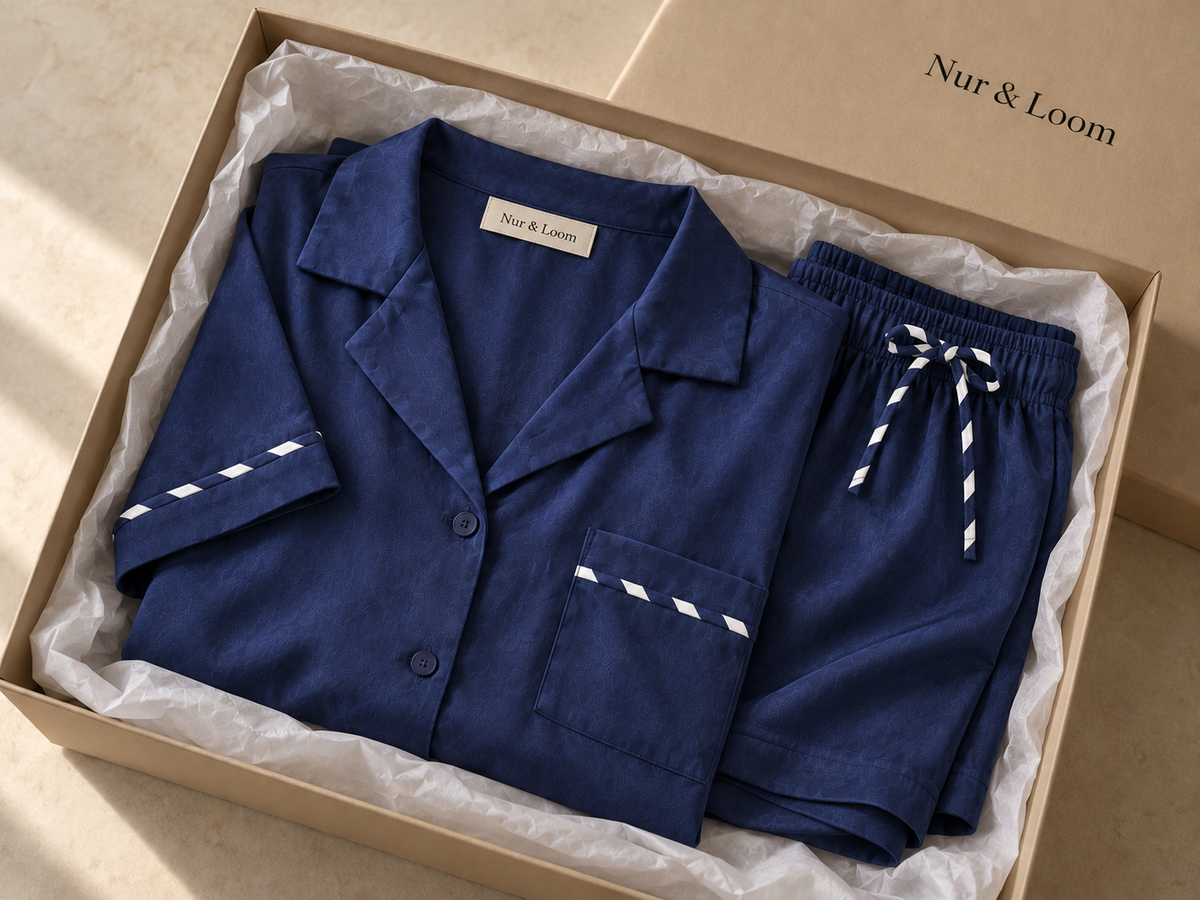 Şortlu Cupro Pijama Takımı