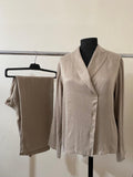 Cupro Bej Pijama Takımı
