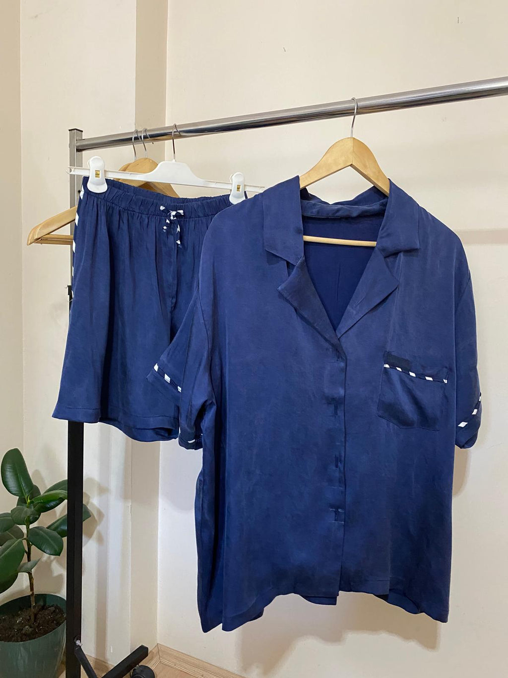 Şortlu Cupro Pijama Takımı